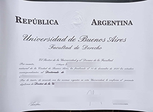 Universidad de Buenos Aires diploma sample