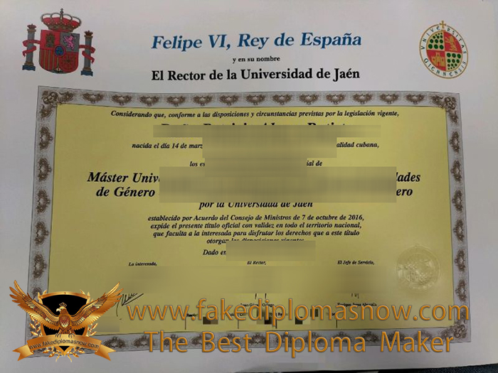 Universidad de Jaén diploma