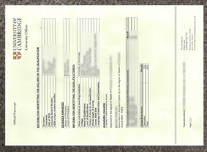 University Of Cambridge Transcript sample