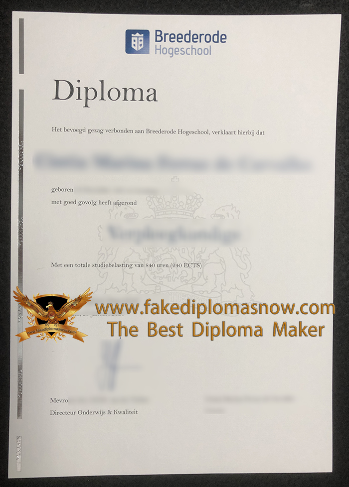 Breederode Hogeschool diploma