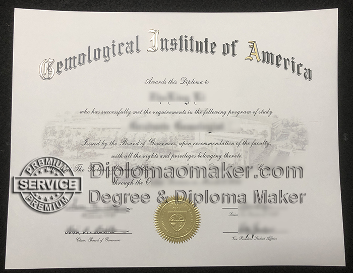 Gemological Institute of America diploma certificate