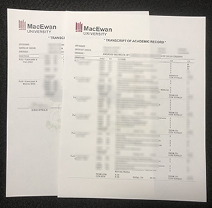 Macewan University transcript sample