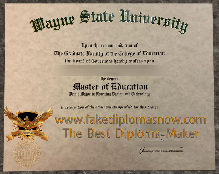 Wayne State University diploma