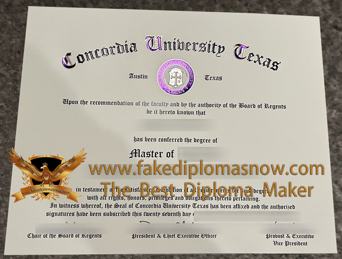 Concordia University Texas degree