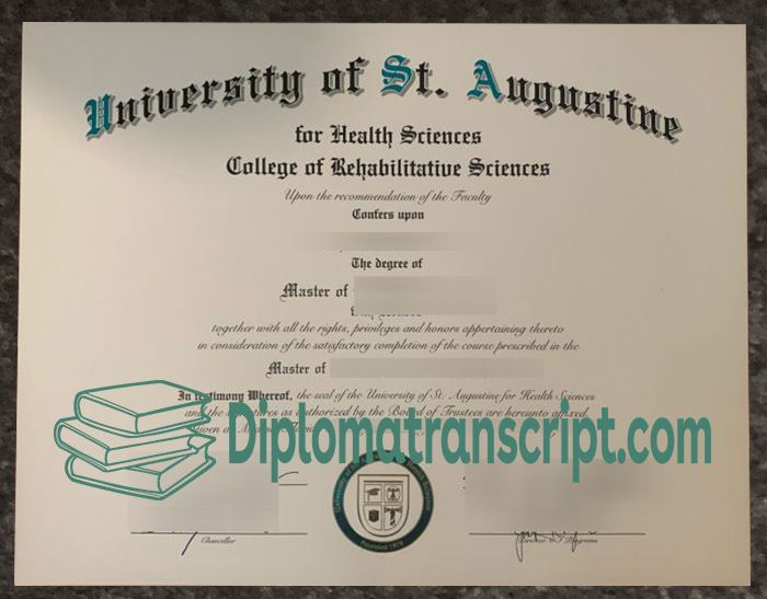 USAHS degree certificate