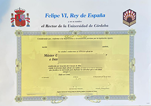 University of Córdoba diploma sample