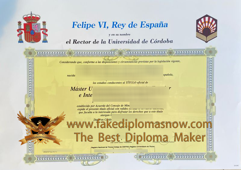 University of Córdoba diploma