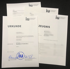 IU Internationale Hochschule Diploma and transcript