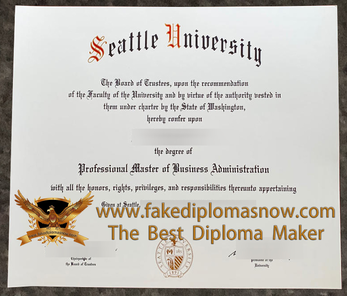 Seattle University diploma