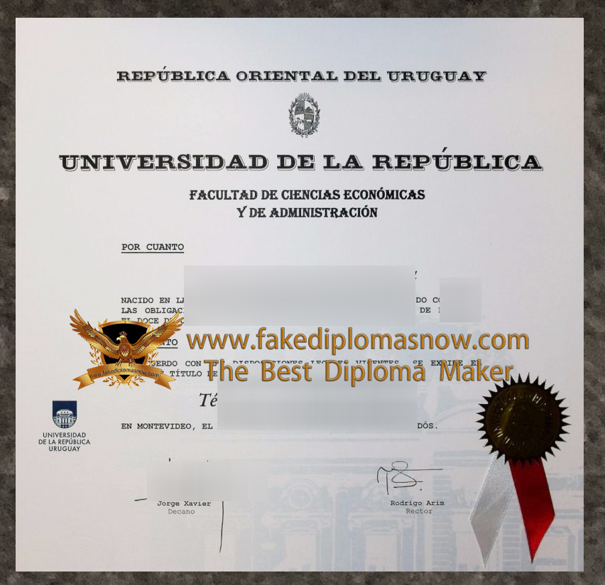 Universidad de la República diploma 