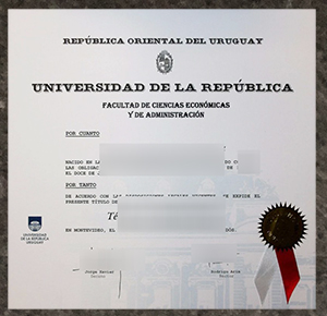 Universidad de la República diploma